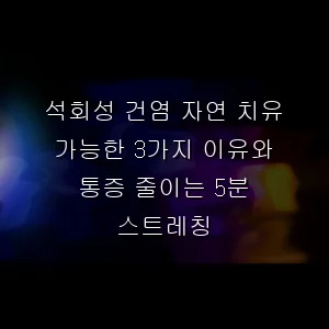 석회성 건염 자연 치유 가능한 3가지 이유와 통증 줄이는 5분 스트레칭