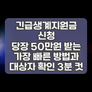 긴급생계지원금 신청 썸네일