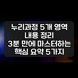 누리과정 5개 영역 내용 정리 | 3분 만에 마스터하는 핵심 요약 5가지