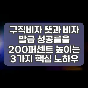 구직비자 뜻과 비자 발급 성공률을 200퍼센트 높이는 3가지 핵심 노하우 썸네일